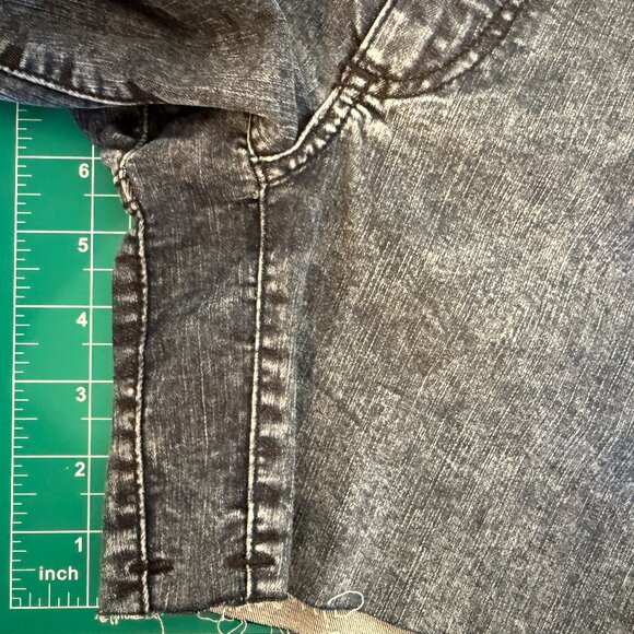 Ripton Black Acid Cutoff Jean Shorts (Jorts), Women's 25 - Picture 6 of 6